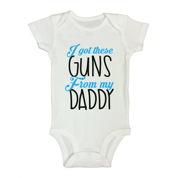 Guns Like Daddy Funny Gym Unisex Baby Grow Bodysuit